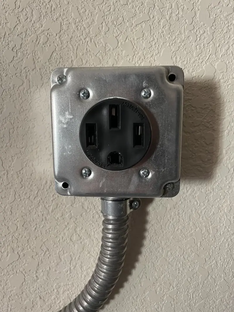 NEMA 14-50 outlet installed for Electrical Panel Upgrade in Fountain Valley